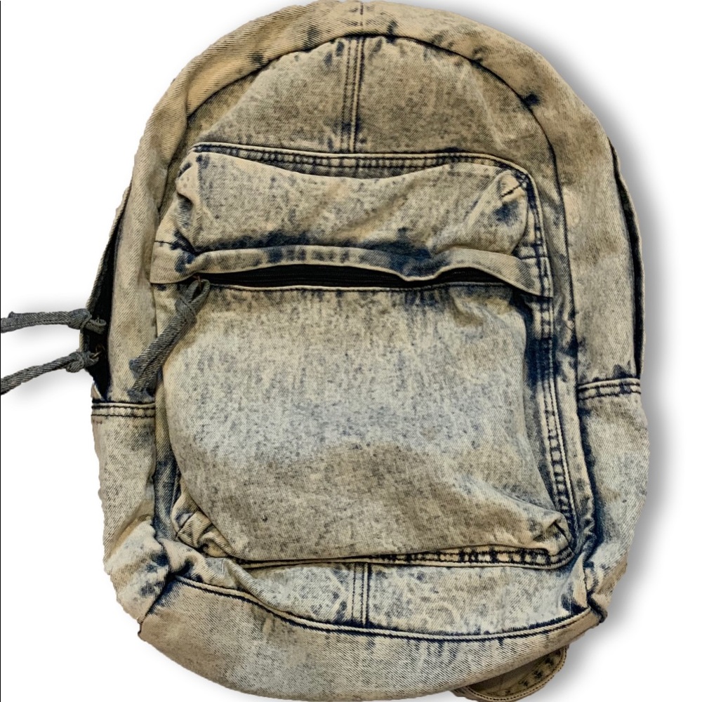 Deena & Ozzy Acid Wash Denim Backpack